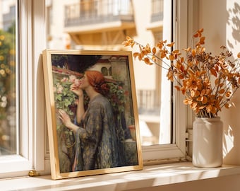 The Soul of the Rose - John William Waterhouse - Art Print - Pre-Raphaelite Painting - Victorian Romance Art - Wall Decor - Famous Artwork