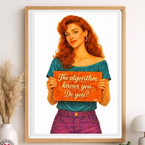 The algorithm Printable Wall Art, Motivational Quote Poster Inspirational Wall Decor, Digital Download Wallpaper Good vibes BNC