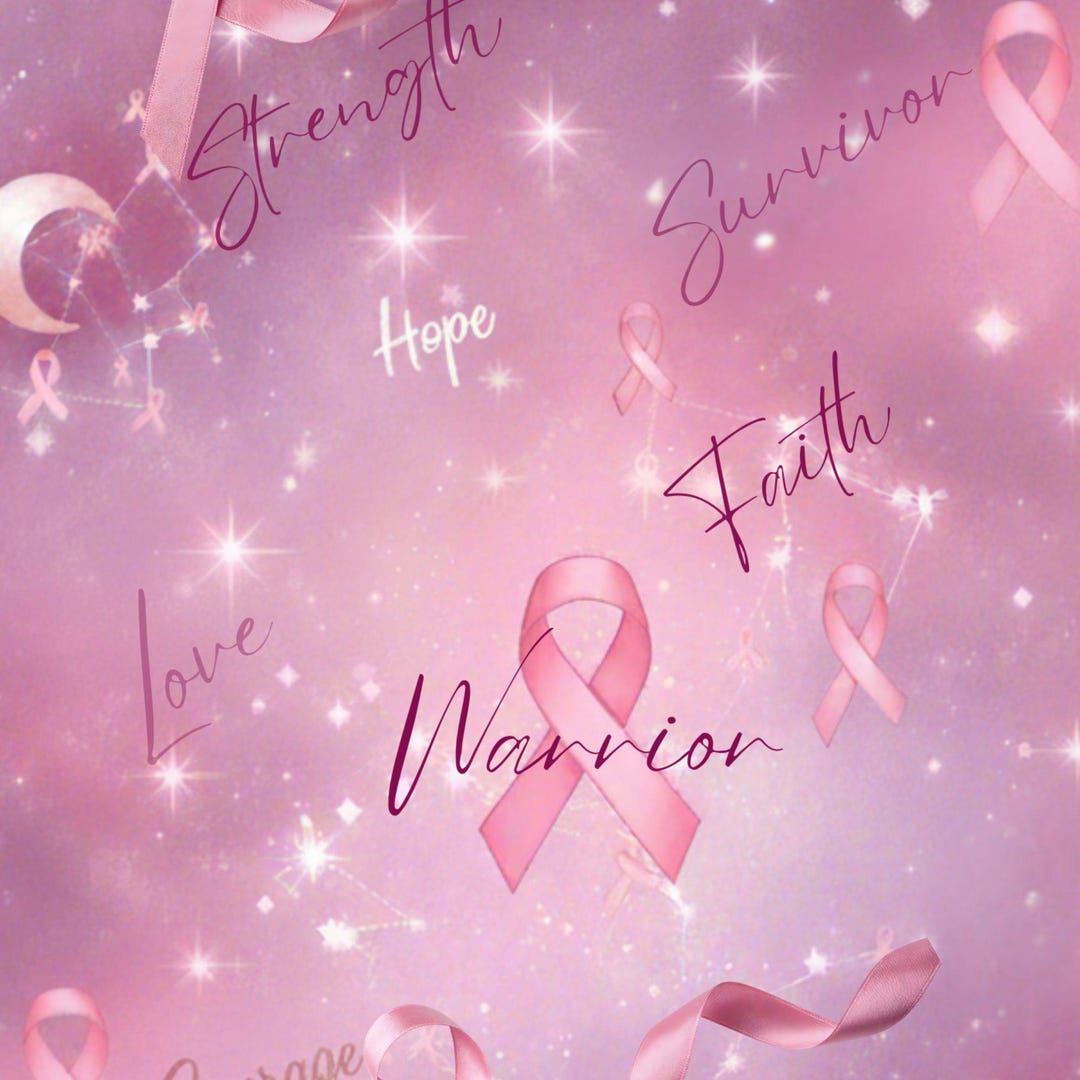 Pink Ribbon Breast Cancer Awareness Journal | Survivor Hope Faith Love ...