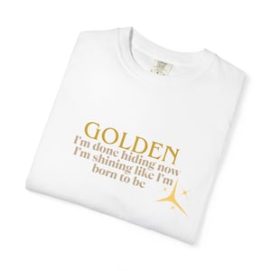 Golden K-pop Demon Hunters Unisex T-shirt, Kpop Graphic Tee, Demon Slayer Shirt, Unique Anime Inspired Outfit, Gift for K-pop Fans