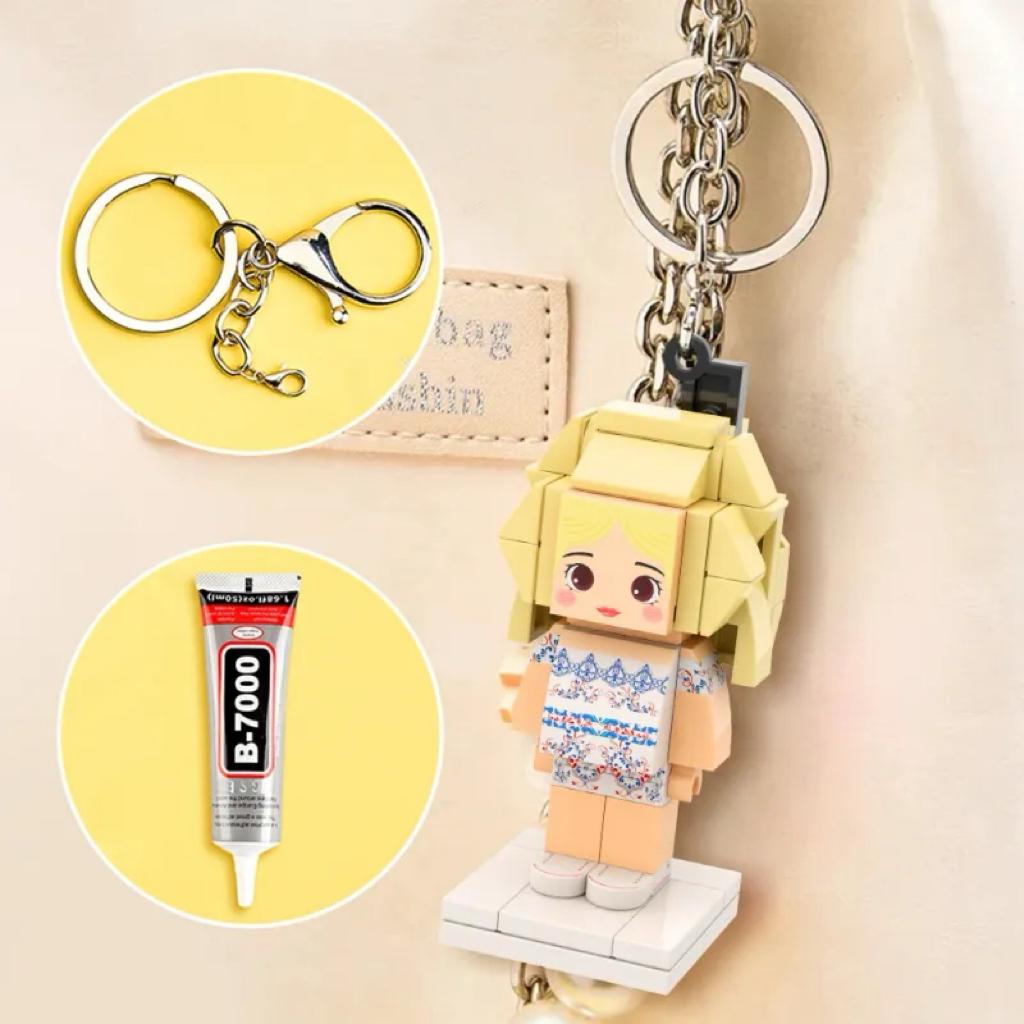 Customizable Figure Keychains Full Body Custom Brick Figure Keychain – Personalized Mini Character ...