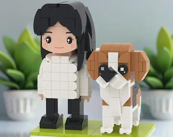 Figura de ladrillo personalizada con perro: regalo de recuerdo personalizado para tu mascota