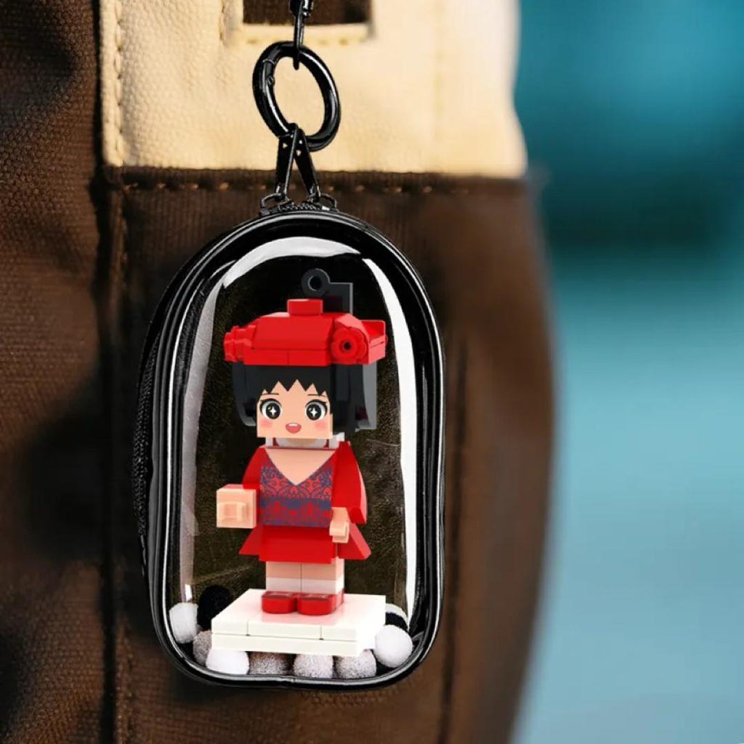 Customizable Figure Keychains Custom Full-body Brick Figure Keychain – Personalized Mini Figure Bag ...