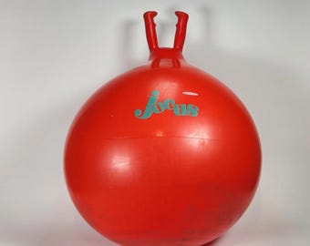 Vintage Jocus Inflatable Bouncing Ball for Kids 4 to 8 years old - made in Italy