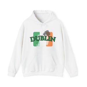 Dublin Flag Hoodie | Unisex Pullover | Ireland Sweatshirt for Travelers | St Patricks Day Gift | Irish Heritage Apparel | WorldWideHoodz