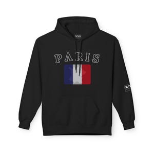 Uniseks fleece hoodie | Gezellige sweater | Reissouvenir | Frans cadeau | Streetwear-mode | Kaartontwerp Frankrijk | WorldWideHoodz