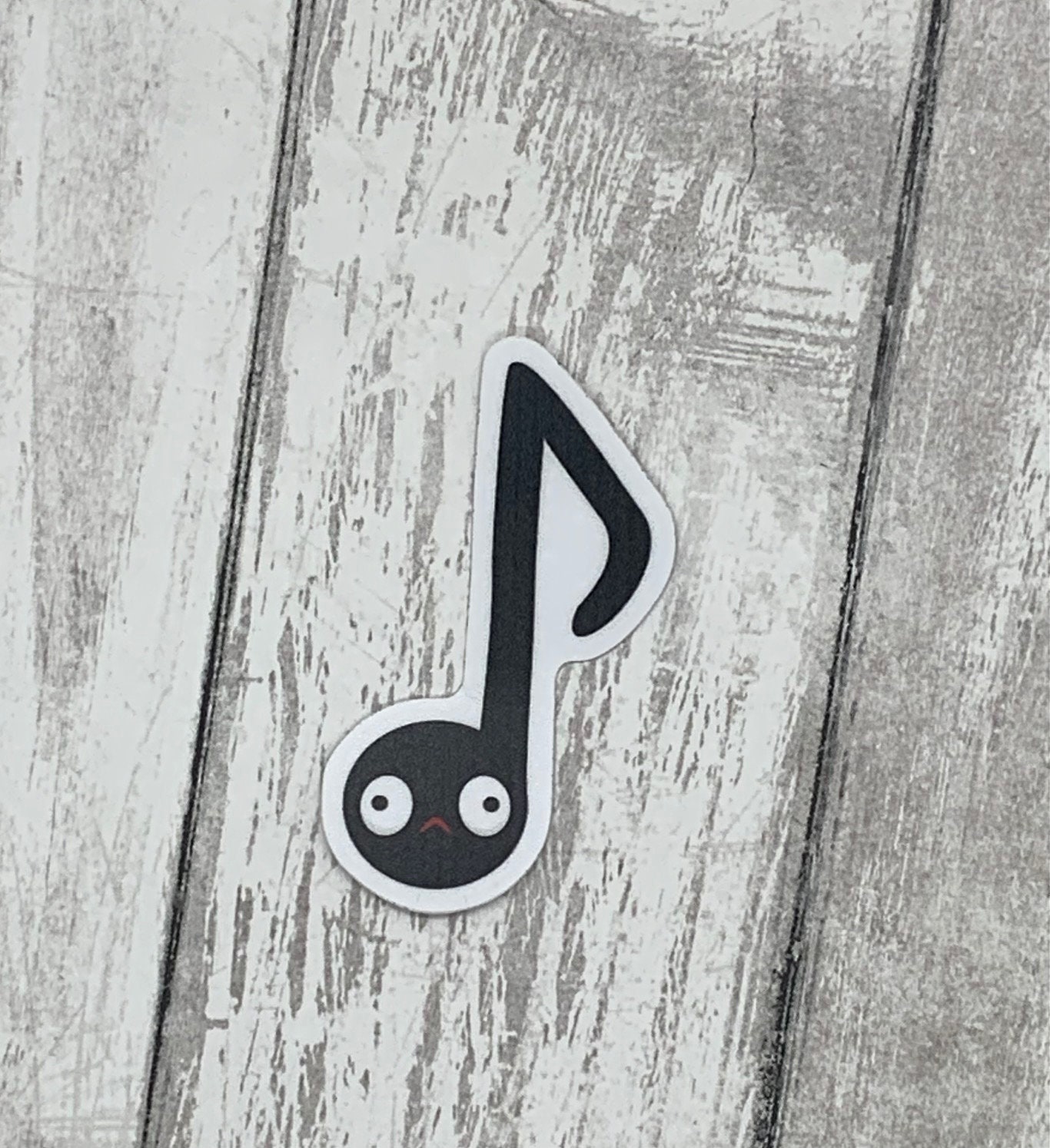 Sad Music Note SemiGlossy Vinyl Die Cut Sticker Etsy