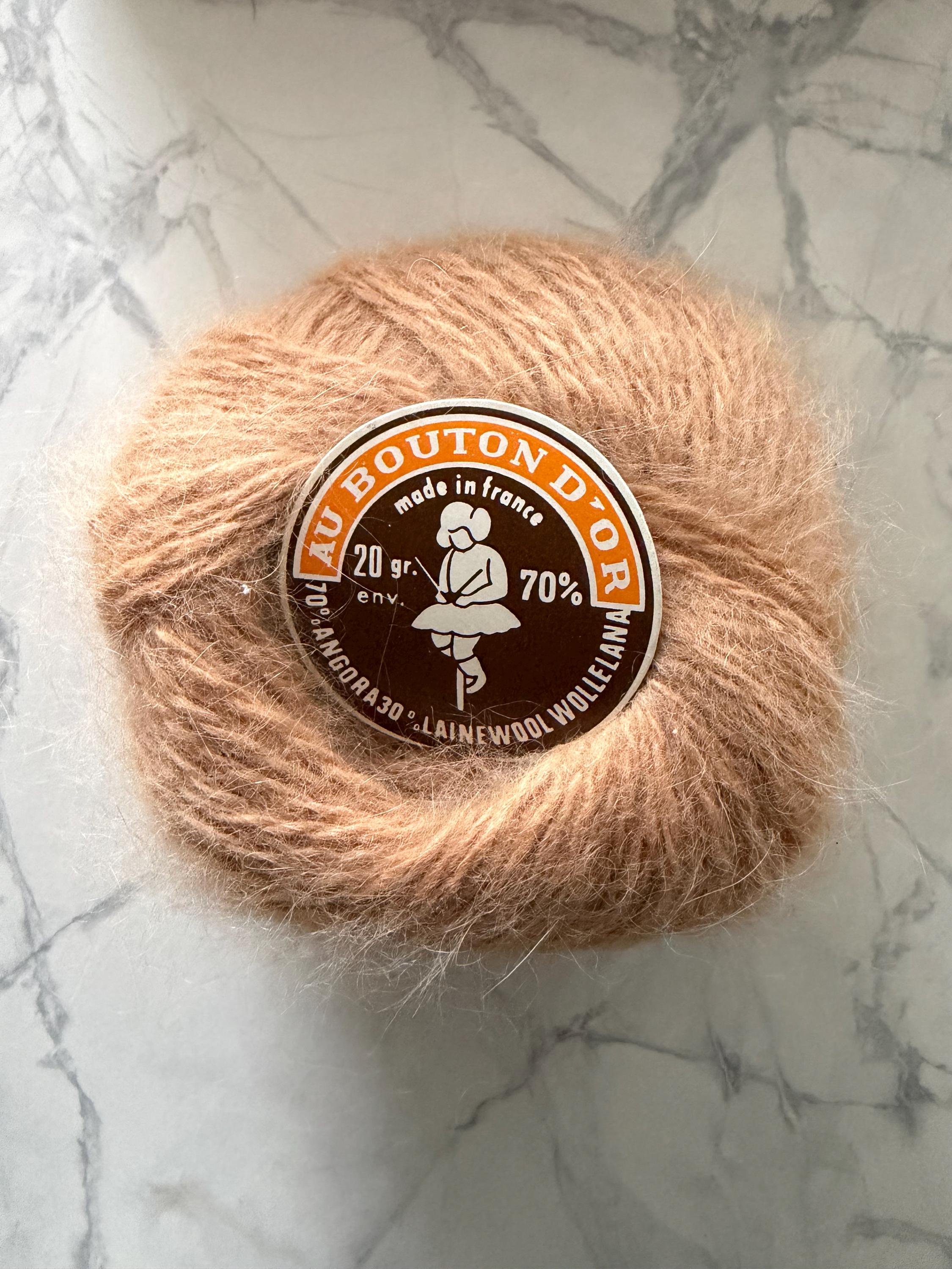 Lot De 7 Pelotes De Fil Kid Mohair Beige - Fabriqué En France - Pour Tricot Et Crochet