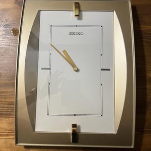 seiko wall clock gold