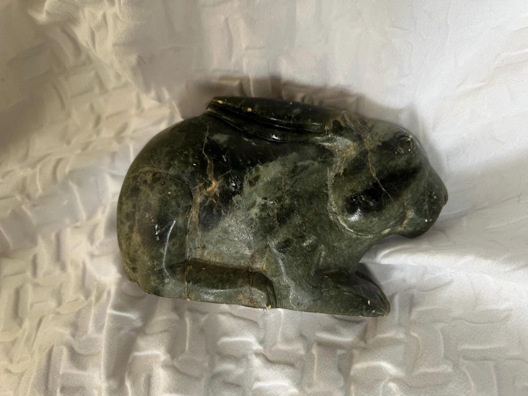 Chinese Carved Stone Rabbit - Etsy