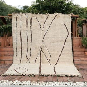 Custom Beni Ourain Rug: Handwoven Moroccan Berber Wool Carpet