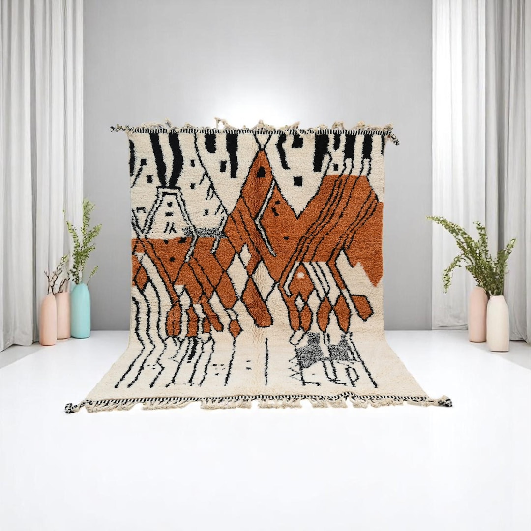 Extra Large Rug 11x16 – Custom Handmade Wool Moroccan Carpet for Villa ...