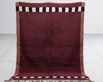 Roter marokkanischer Teppich Handgefertigte Minimalistische Boho Teppich Vorleger Benutzerdefinierte Größe Home Decor