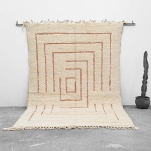 Custom Beni Ourain Rug: Handmade Moroccan Berber Wool Carpet