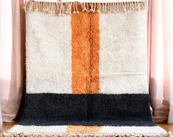 Oversized Rug 8x15 – Handmade Moroccan Wool Berber Carpet for Living Room Décor
