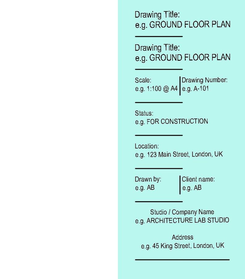 Autocad Layout Templates A2 A3 A4, Editable Title Block (DWG Digital