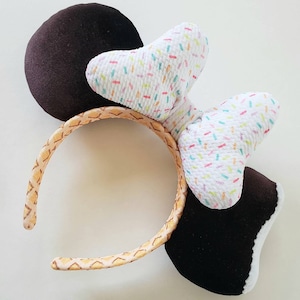 Just A Bite Ice Cream Cone With Sprinkles Mouse Ears Headband | Treat Mouse Ears