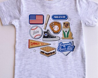 Legends Never Die Baseball Baby + Toddler Tee