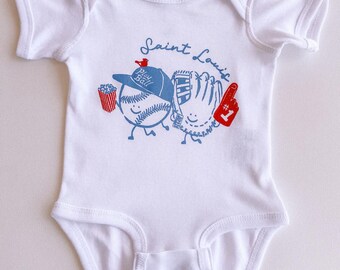STL Baseball Buds Baby Onesie