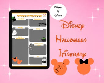 WDW HALLOWEEN Digital Magic Itinerary! Travel Planner Tablet, Travel Vacation Checklist, Canva Template, Editable Disney World Spooky 2025