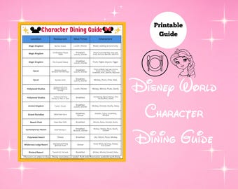 Disney World Character Dining Guide 2026 (Printable PDF)