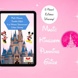 Disney Vacation Planner Magic Kingdom! WDW Travel Itinerary Template, Travel Planner Tablet, Vacation Checklist, Disney World Itinerary 2025