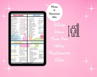 Guía de requisitos de altura de Disney World 2026 / Tabla de alturas para atracciones en los 4 parques / Magic Kingdom, EPCOT, Hollywood Studios, Animal Kingdom