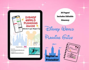 Disney World Planning Guide 2026 | Ultimate WDW Vacation Digital Planner | Editable Itinerary | Printable PDF