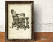 Old School Barber, Barber Print, Barber Shop Decor, Patent