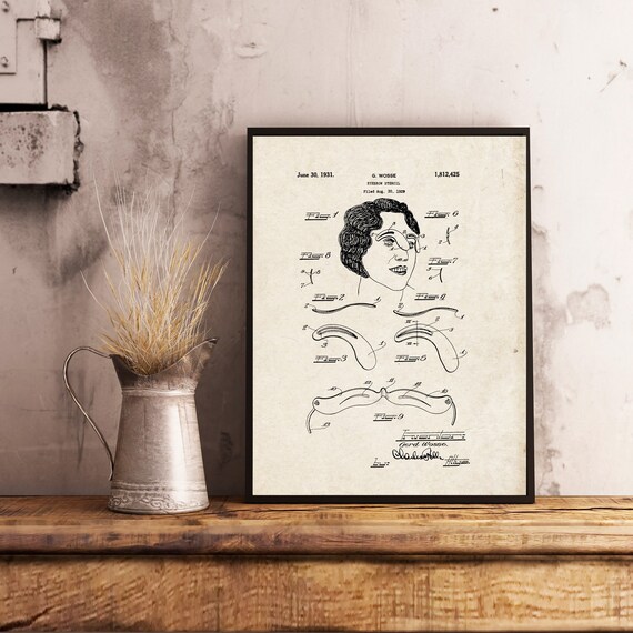 Beauty Salon Decor Wall Art Hair Gift Sign Station Instant Print Eyebrow Stencil
