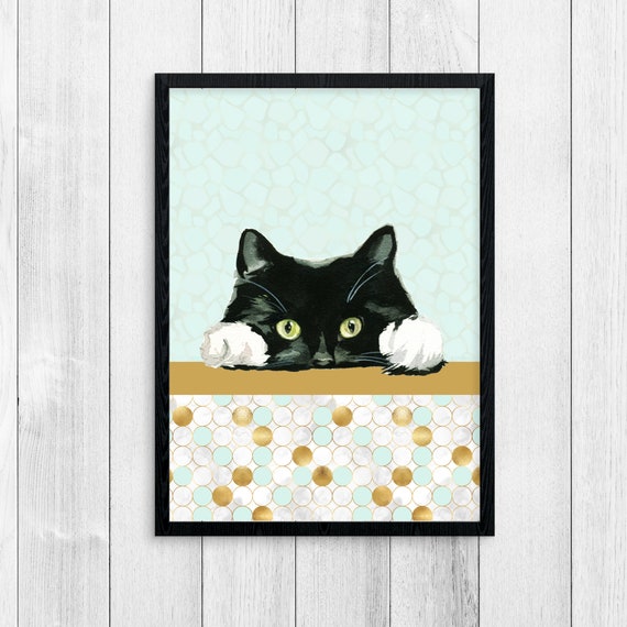 Kitten Wall Art Kitten Print Cat Art Print Nursery Wall Etsy
