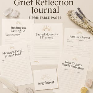 Trauer Reflection Journal | Arbeitsmappe Trauer | Spirituelle Selbstheilung Seiten | Sofort Download von Angelorest