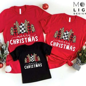 Christmas Tree Tee, Merry Christmas Shirt, Buffalo Plaid Christmas Shirt, Xmas Shirt, Christmas Gift, Christmas Vacation,Christmas Party Tee
