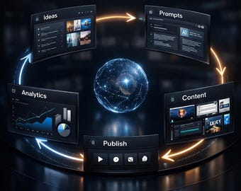 AI Content Master 2026 | Sistema de escritura con IA para creadores | Generador de ideas de contenido y kit de sugerencias | Flujo de trabajo de contenido con IA multilingüe