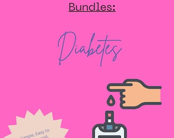 Lot d'infographies sur le diabète de type 2 | Guide d'étude sur le diabète pour les infirmières et les étudiants