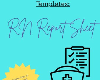 Modèle de feuille de rapport Med-Surg Telemetry RN (téléchargement numérique)