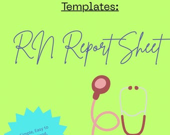 Modèle de rapport Med-Surg Telemetry RN : (téléchargement numérique)