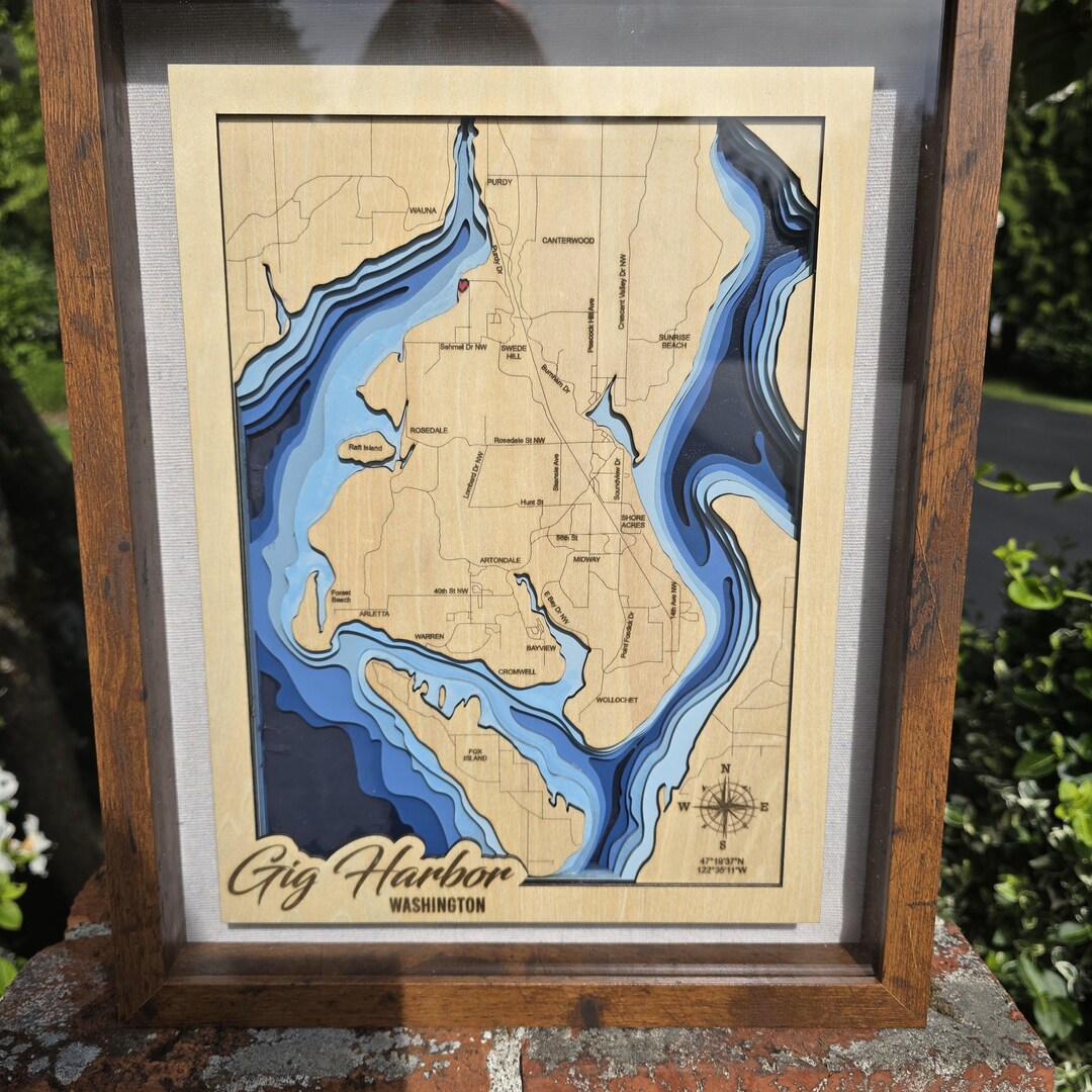 Laser Cut Layered Pnw Map Etsy