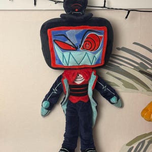 Vox Plushie, pluszowa zabawka Hazbin Hotel, wymienne twarze (40 cm)