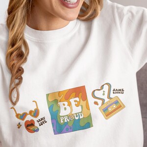 Rainbow Pride Month T-Shirt: Retro Comfort Colors LGBTQ+ Tee
