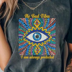 Evil Eye T-Shirt: Hamsa Hand Graphic Tee - Boho Spiritual Gift