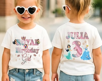 Custom Name Age Frozen Birthday Shirt, Princess Elsa Birthday Tee, Anna Birthday Kids Gift, Disneyland Toddler Trip Tees