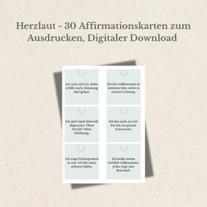 Printable Affirmationskarten – 30 Seelenbotschaften für jeden Tag | Herzlaut Set zum Ausdrucken