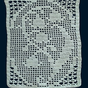 Gráfico de crochet de filete de lirio de los valles / Gráfico de tapete / Gráfico de filete de crochet / Gráfico de encaje de crochet / Patrón de crochet / PDF digital
