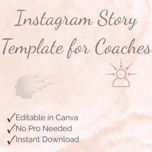 Instagram Story Templates für Coaches - 8 bearbeitbare Canva Vorlagen | Motivierend, CTA & Testimonial | Kein Pro nötig
