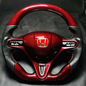 Carbon Fiber Steering Wheel For Honda Civic FD2 FN2 2006-12