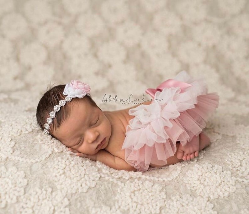 baby bloomers Ombre Tutu Bloomer with rhinestone headband baby tutu newborn photo prop