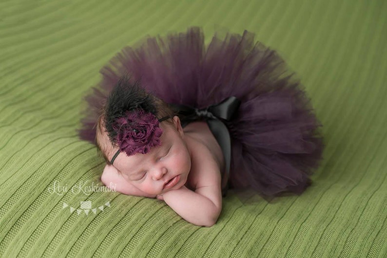 PLUM PRINCESS Tutu Newborn Tutu and Headband Baby Tutu Etsy