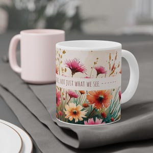 Watercolor Ceramic Mug: Inspirational Art Quote, Artist Gift