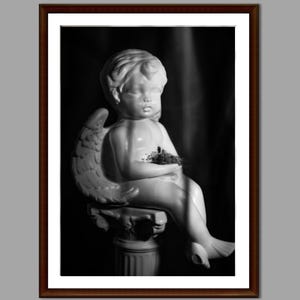 Baby angel statue, digital photography prints, wall art